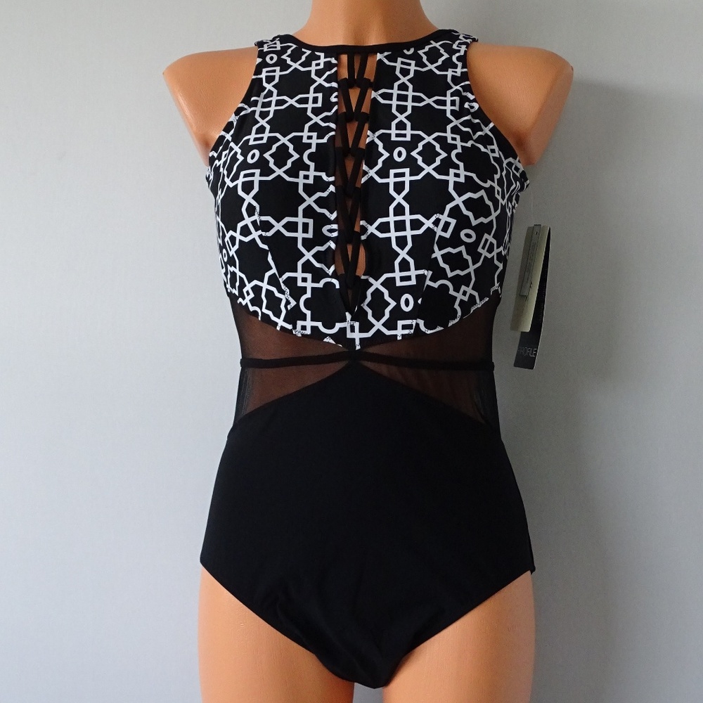 GOTTEX Casablanca One Piece High Neck Swimsuit NWT
